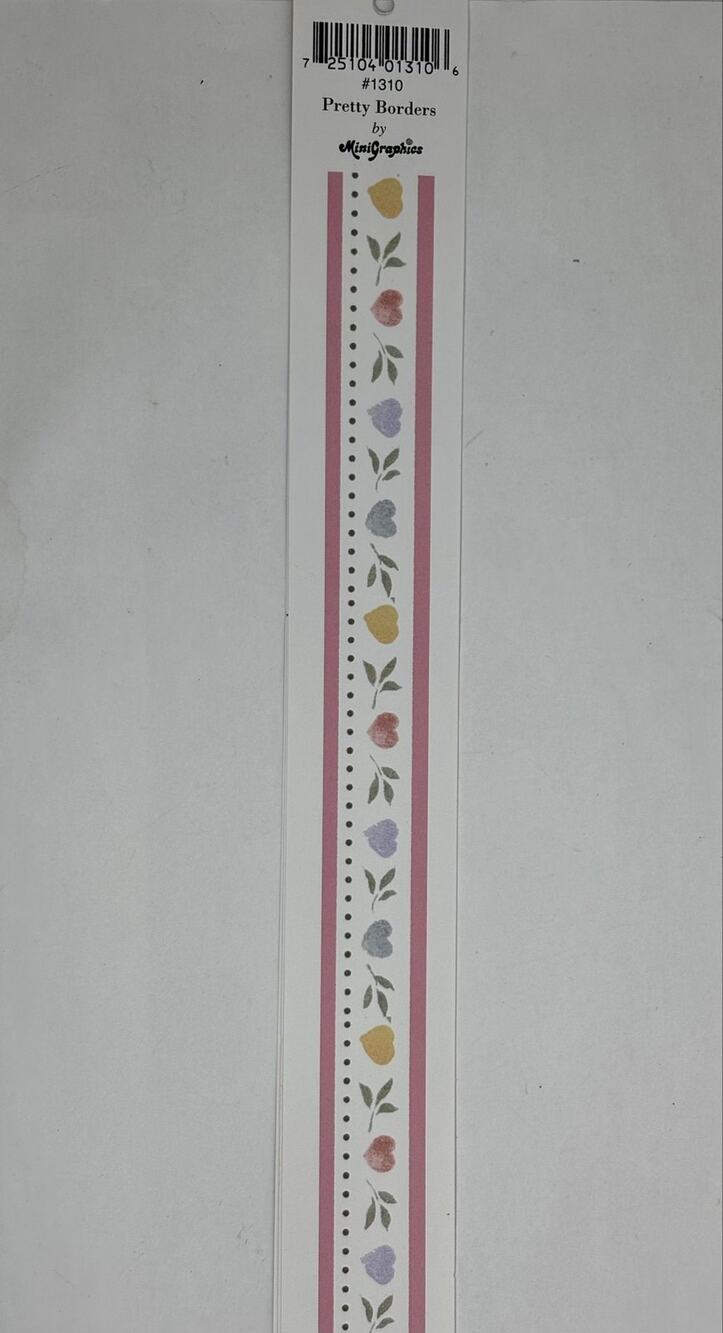 Dollhouse Wallpaper Borders / 3 strips 12"X  1"  MiniGraphics